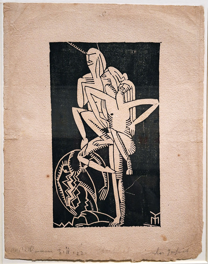My Ullmann, Der Hochmut, 1922, Linolschnitt 