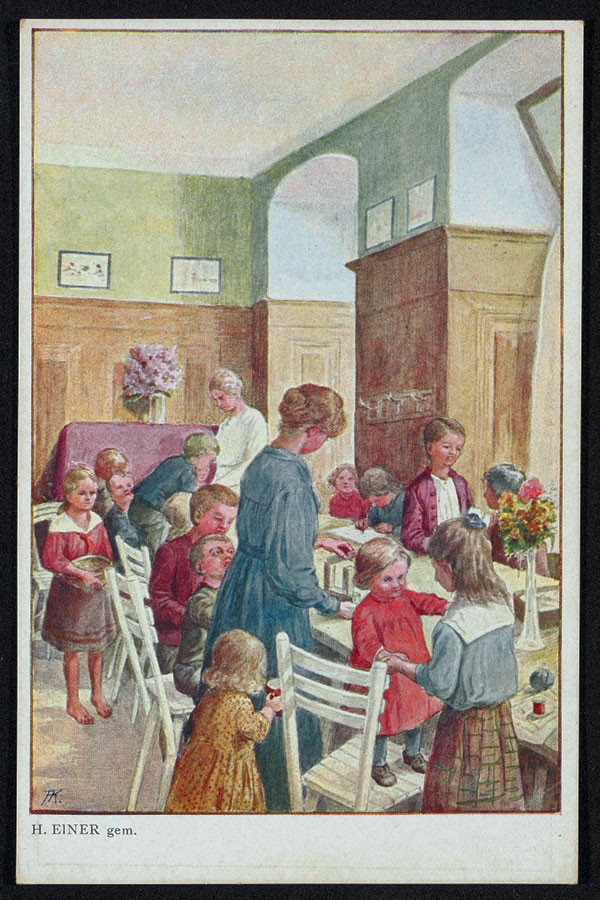 Postkarte des Vereins „Bereitschaft“, der Tagesheimstätten für Kinder einrichtete, um 1925 © privat