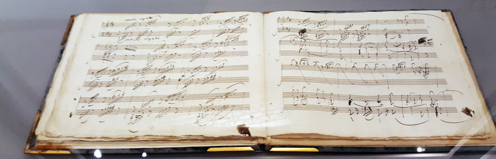 Autograph von L. v. Beethoven, Skizze zur Klaviersonate Nr. 15 in D-Dur.