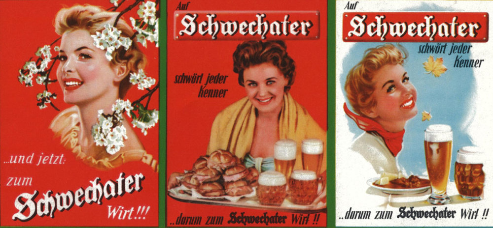 Reklametafeln aus 1960 © Arhciv der Brauerei Schwechat