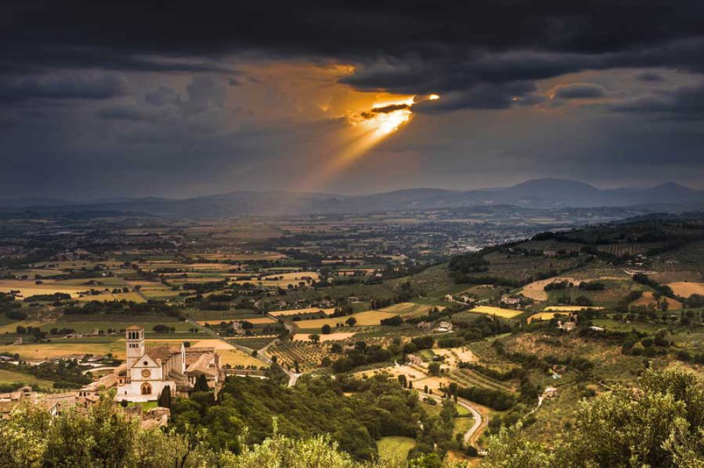 Von der Burg Rocca Maggiore oberhalb von Assisi © Martin Engelmann