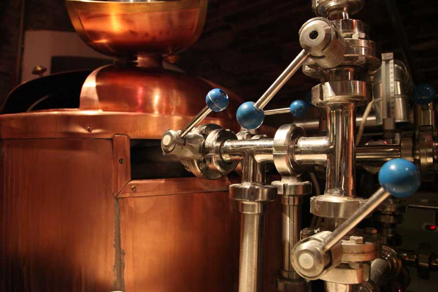 Moderne und alte Technik vereint in der Brauerei des Brauhotels Weitra