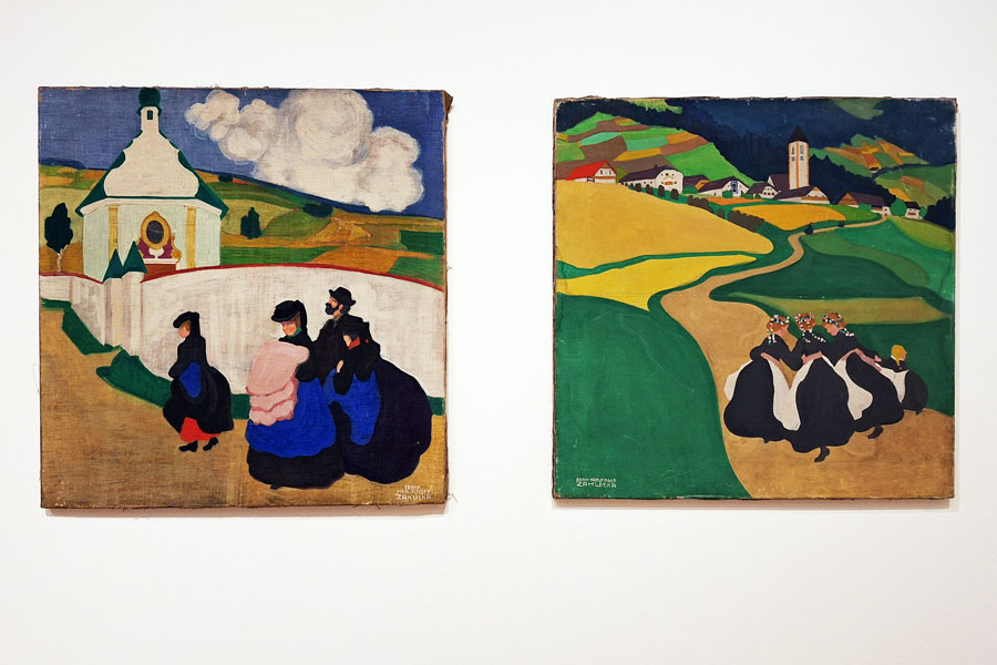 Fanny Harlfinger-Zakucka, Kirchgang & Ohne Titel (um 1908)