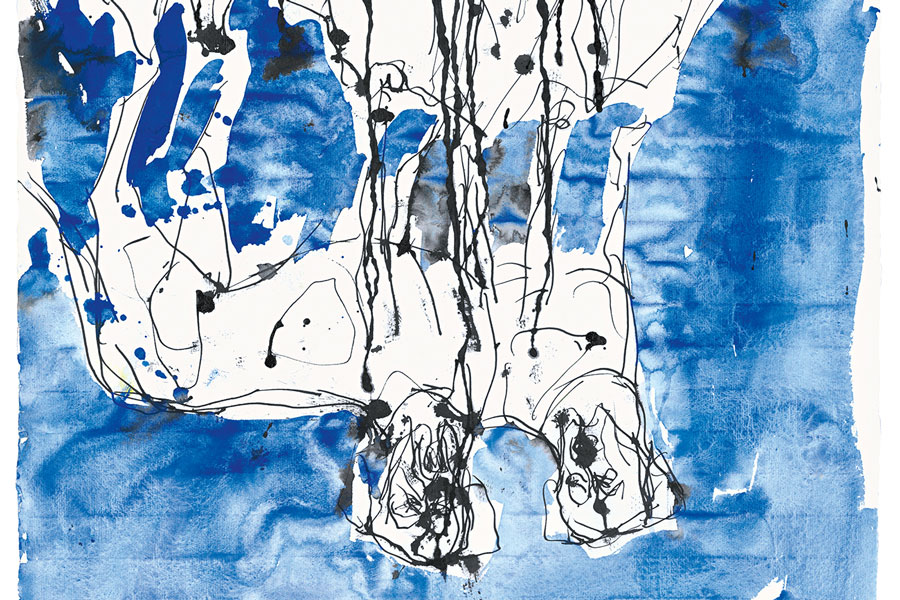 Georg Baselitz Trauerhunde, 2010 © Georg Baselitz 2023 Foto: Jochen Littkemann, Berlin (Detail)