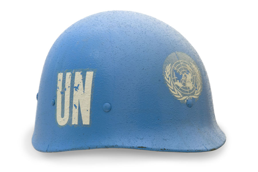 UNO-Blauhelm für Angehörige des Österreichischen Bundesheeres.