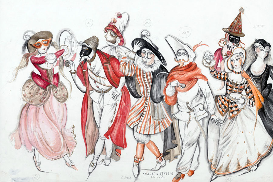 Kostümentwurf Monika von Zallinger Eine Nacht in Venedig © KHM-Museumsverband