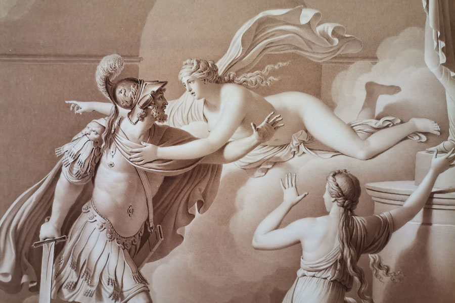 Johann August Nahl d. J., Venus rettet Helena vor der Rache des Aeneas (Detail), Albertina Wien