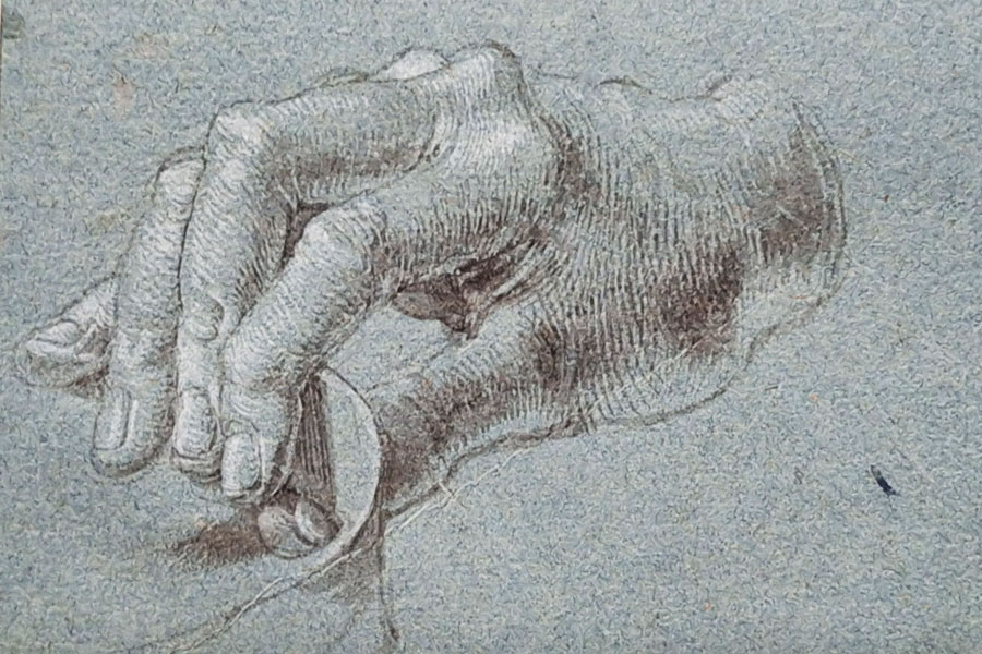 Albrecht Dürer, Die Hände des hl. Dominikus (Detail)