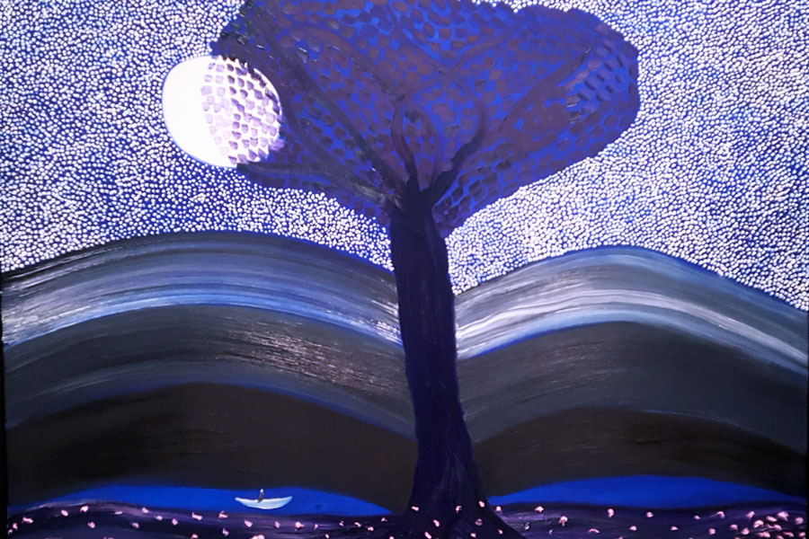 Matthew Wong, Nächtliche Überfahrt, 2018, Detail