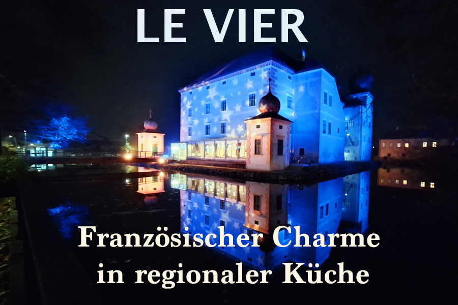 Das Wasserschloss Kottinbrunn mit dem Restaurant Le Vier