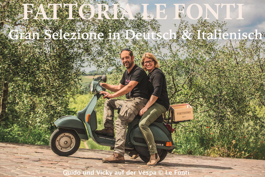 Guido und Vicky auf der Vespa © Le Fonti