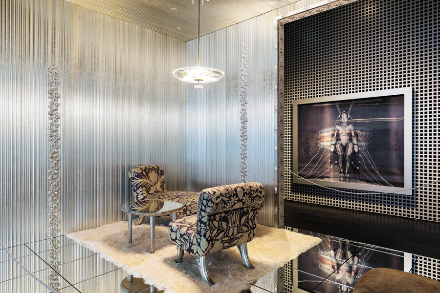 Josef Hoffmann, „Zimmereinrichtung für eine großen Star“, gezeigt auf der Pariser Weltausstellung