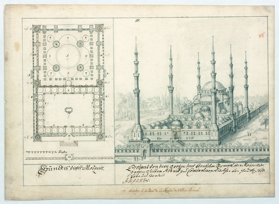 Die Sultan-Achmed-Moschee in Istanbul © National- und Universitätsbibliothek Zagreb