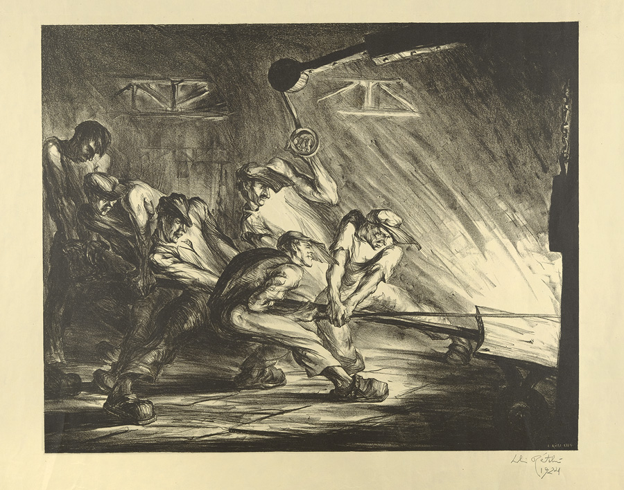 Lili Réthi, Hochofenarbeiter, 1924 © ungeklärt, Foto: Kunstsammlung und Archiv