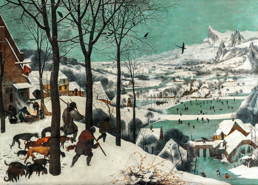 Pieter Bruegel d. Ä., Die Jäger im Schnee (Winter) © KHM-Museumsverband
