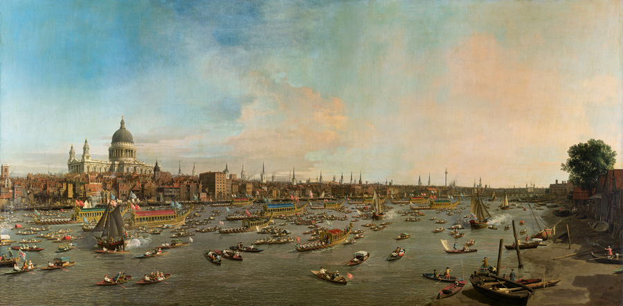 London: Die Themse am Lord Mayor’s Day, Canaletto (1697–1768) um 1748 © The Lobkowicz Collections London: Die Themse am Lord Mayor’s Day, Canaletto (1697–1768) um 1748 © The Lobkowicz Collections