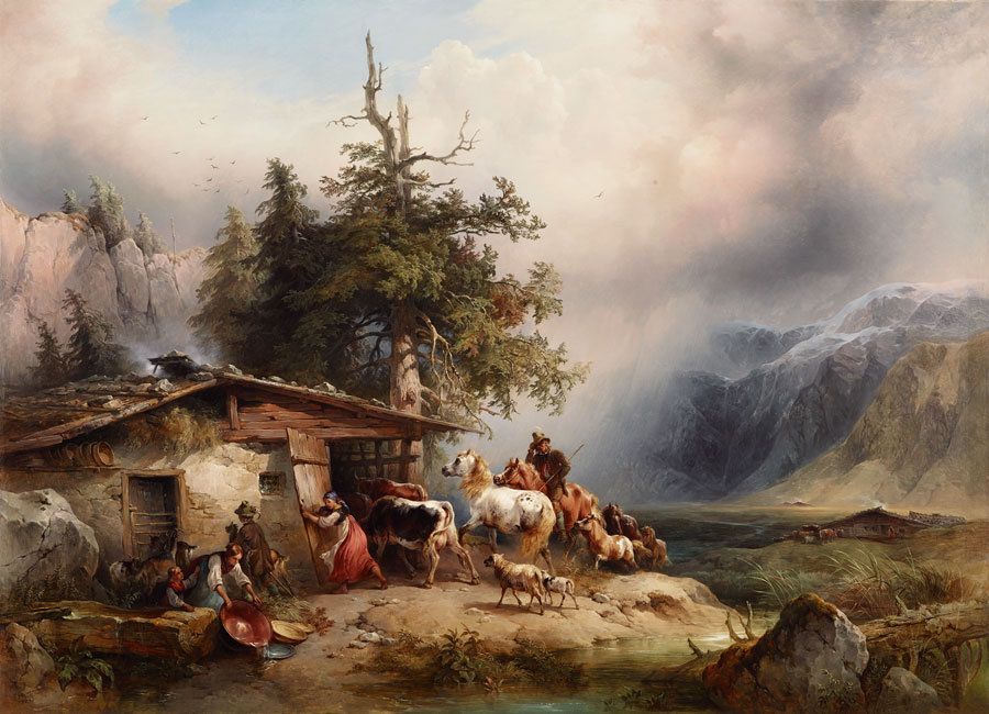 Friedrich Gauermann, Heimkehr vor dem Gewitter, 1845 © Leopold Museum, Wien, Foto: Leopold Museum