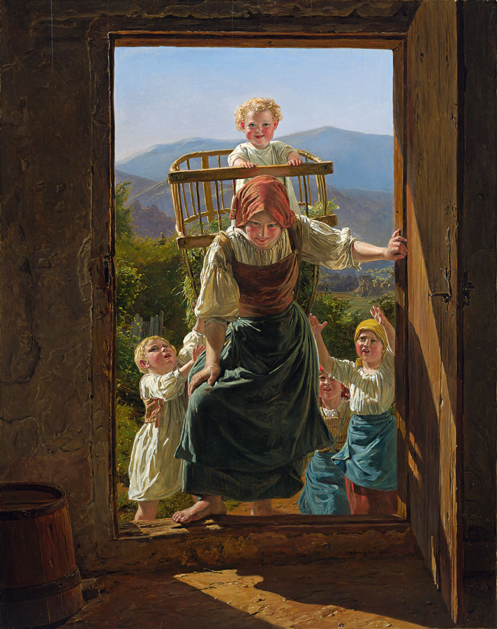 Ferdinand Georg Waldmüller, Heimkehrende Mutter mit Kindern, 1863 © Leopold Museum, Wien