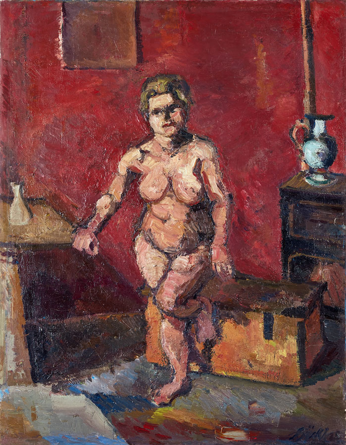 Herbert Boeckl, Akt vor gelber Kiste, 1925, Privatbesitz, Foto: Leopold Museum, Wien 