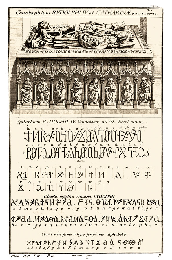 Inschrift mit Geheimalphabet im Stephansdom © Gabriele Lukacs
