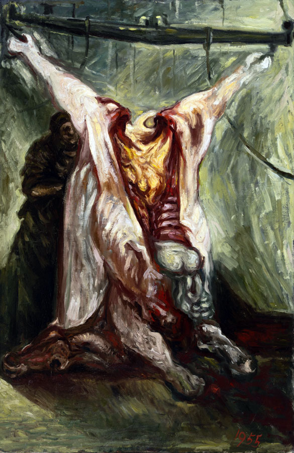 Fritz Martinz: Geschlachteter Ochse, 1955, © Bildrecht, Wien 2025, Foto: Wien Museum