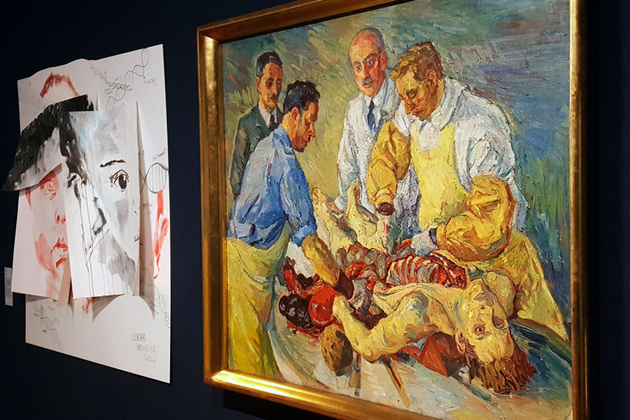 vorne: Herbert Boeckl, Anatomie, hinten: Oskar Stocker, Designer Baby