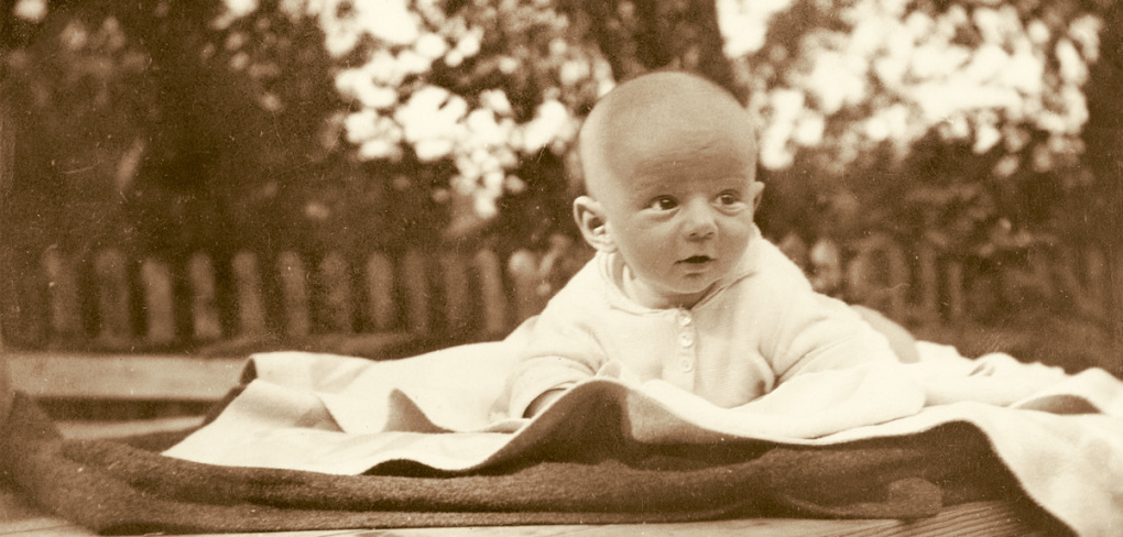Otto Schenk als Baby Illustration aus dem besprochenen Buch