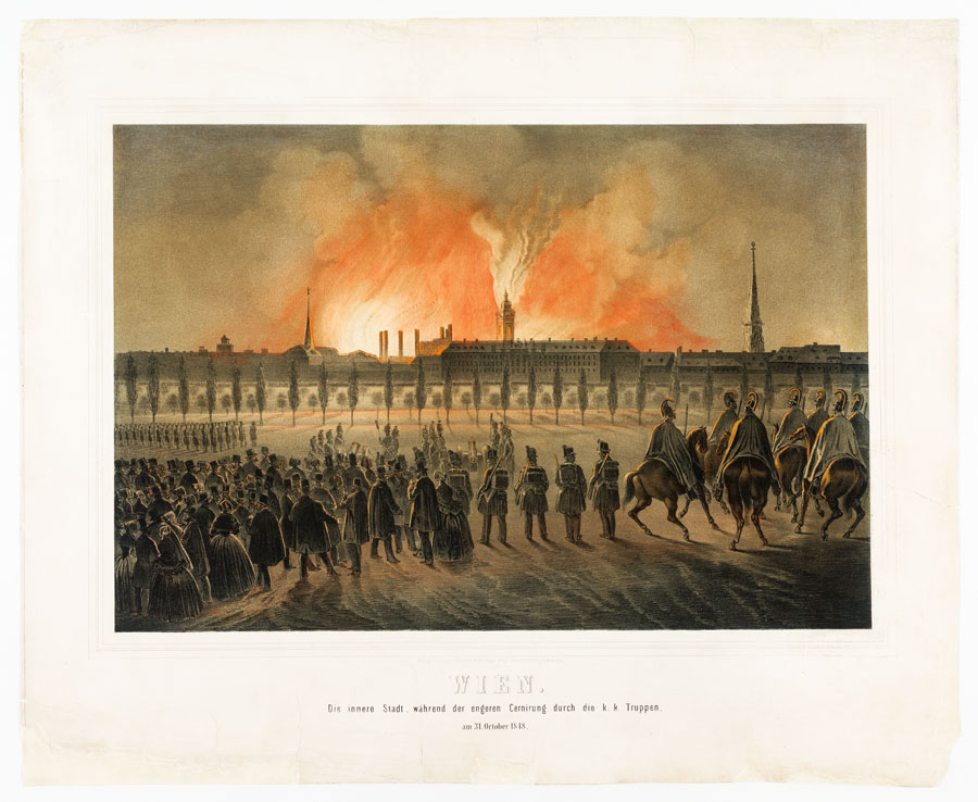 Brennende Hofburg am 31. October 1848