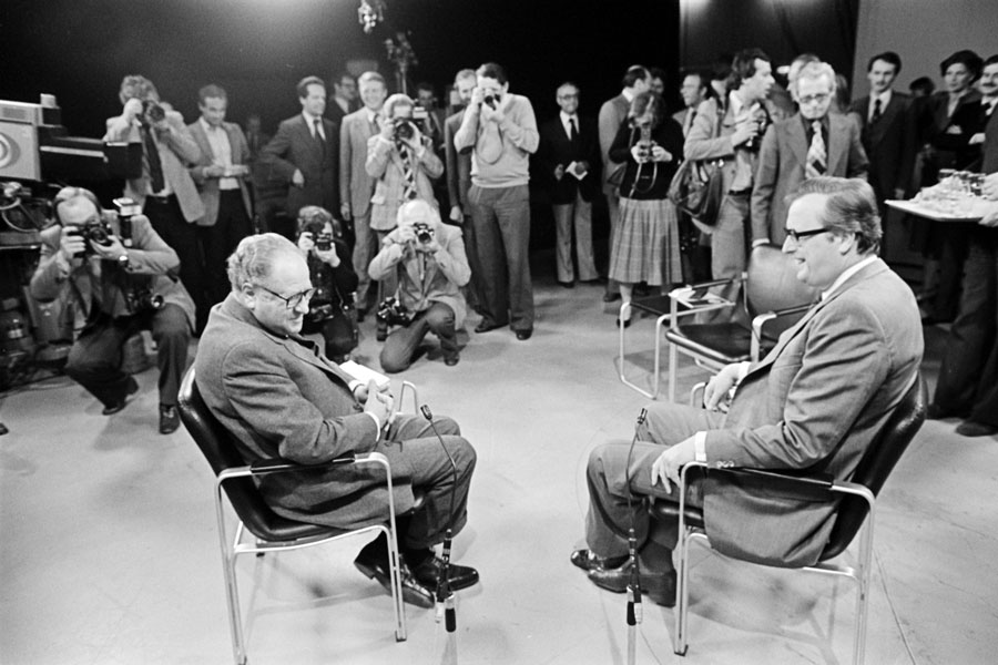  TV-Debatte zwischen Bru¬no Kreisky und Josef Taus Foto: Ernst Kainerstorfer 1975