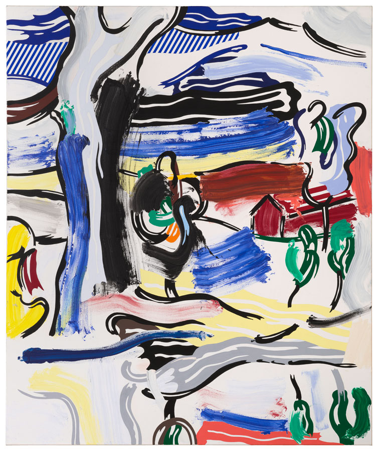 Roy Lichtenstein, The Old Tree, 1984, aus der Serie Cartoon Brushstroke Landscape, Privatsammlung Roy Lichtenstein, The Old Tree, 1984, aus der Serie Cartoon Brushstroke Landscape, Privatsammlung