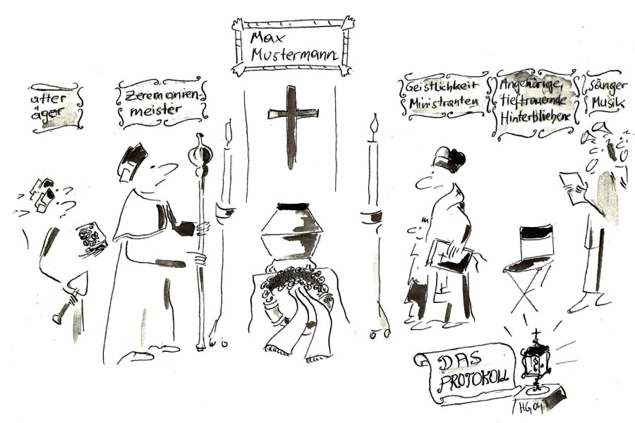 Aus dem Buch: Dem Wiener sein Tod, Cartoons von Hannes Gans