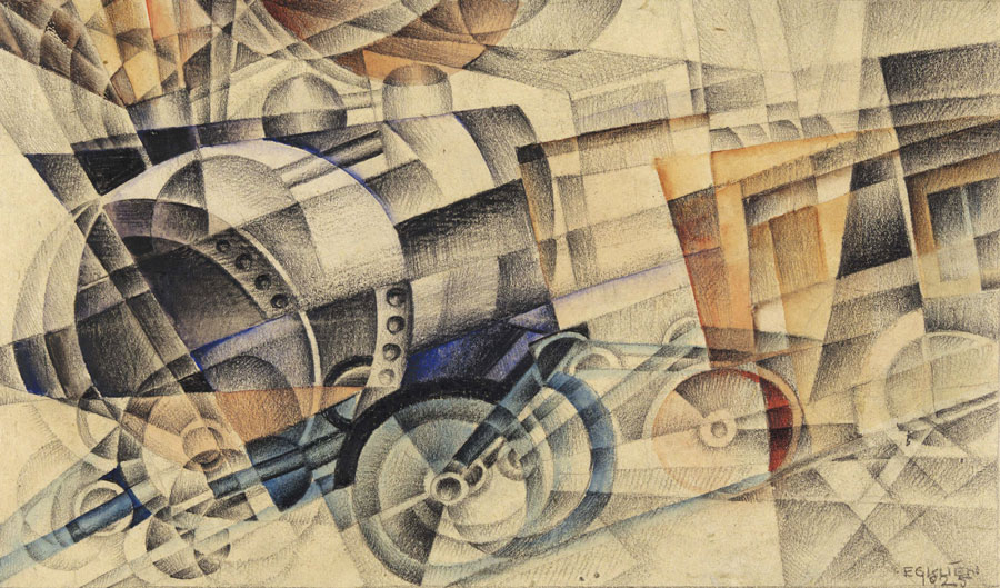  Erika Giovanna Klien, Lokomotive, 1925  Yale University Art Gallery, Gift of the Estate of Katherin
