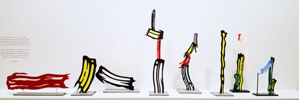 Roy Lichtenstein, Pinselstrichskulpturen, Centennial Exhibition, Ausstellungsansicht