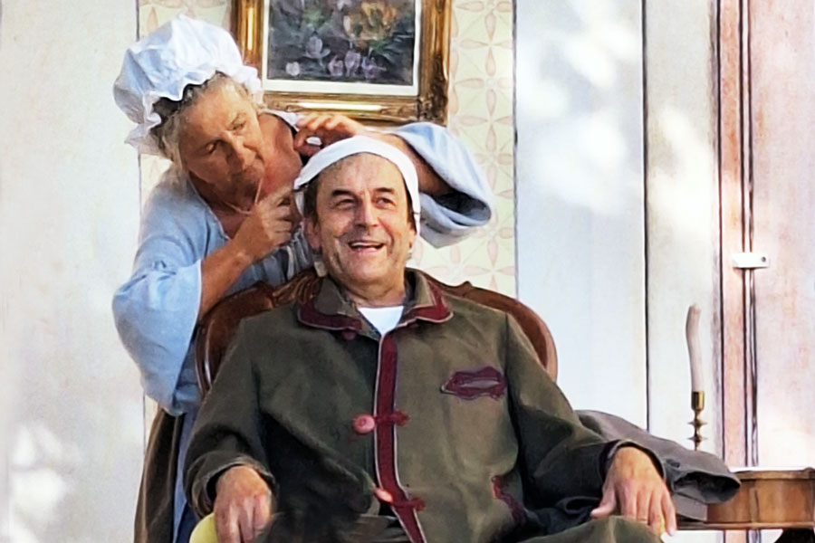 Angela Schneider (Frau Schnipps), Georg Kusztrich (Herr von Ledig)