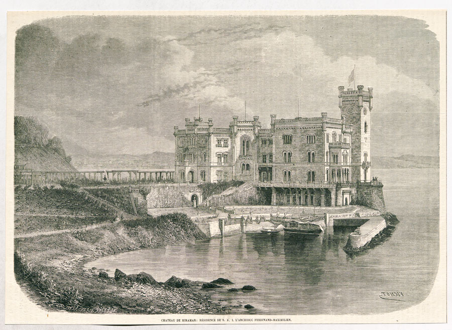 „Chateau de Miramar: Résidence de S. A. I. L’ archiduc Ferdinand-Maximilien.“, 1863, Wien Museum