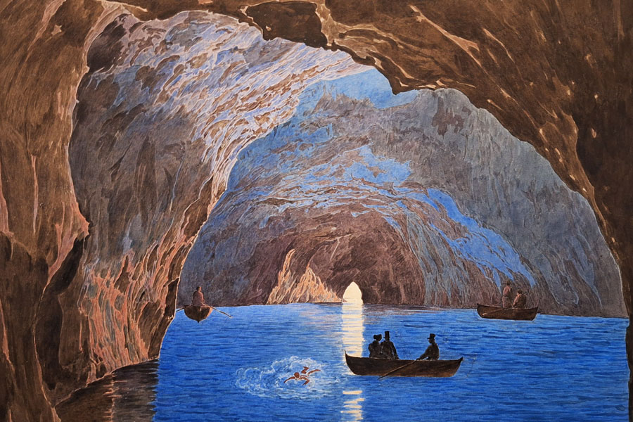 Jakob Alt, Die blaue Grotte, 1835