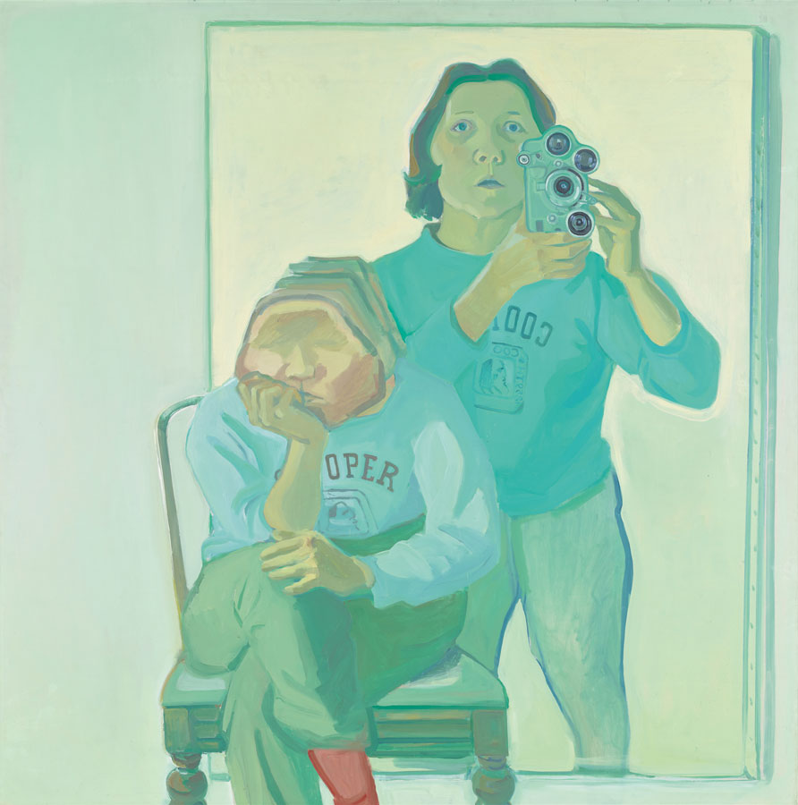  Maria Lassnig, Doppelselbstporträt mit Kamera, 1974  Foto: Johannes Stoll / Belvedere, Wien