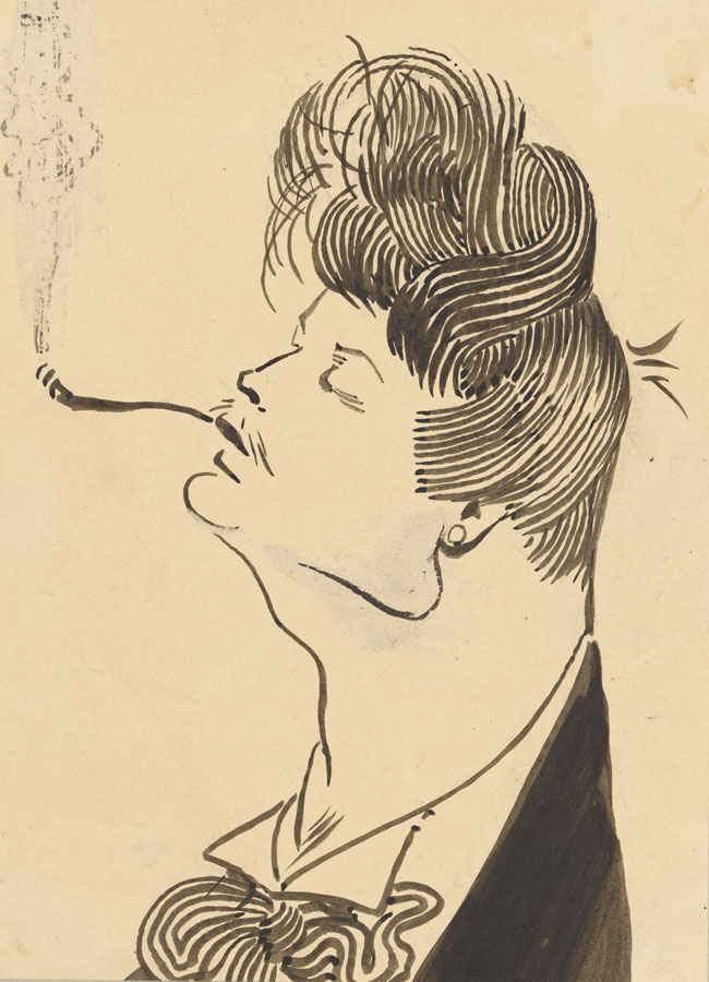 Alfred Roller, Josef Engelhart als zigarettenrauchender Dandy, um 1895 © Foto: ALBERTINA, Wien