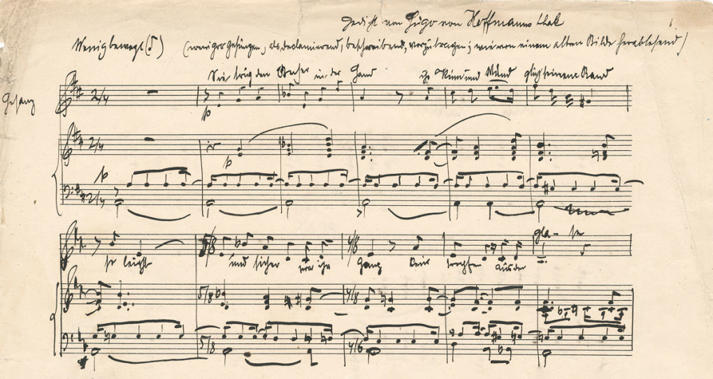 Arnold Schönberg: Die Beiden Text: Hugo von Hofmannsthal 1899
