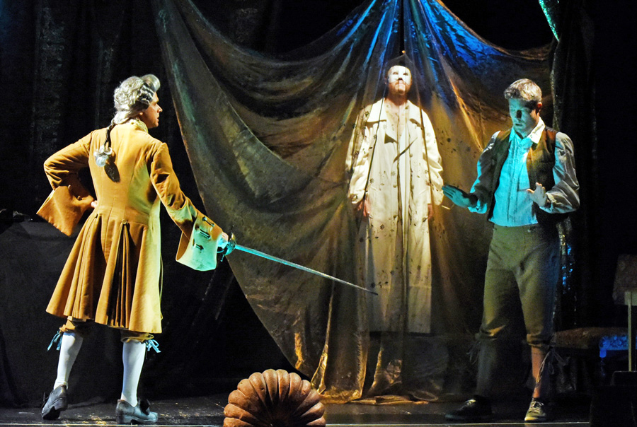 Paul Müller (Don Giovanni), Max Sahlinger (Komtur), Gebhard Heegmann (Leporello) © Christa Fuchs