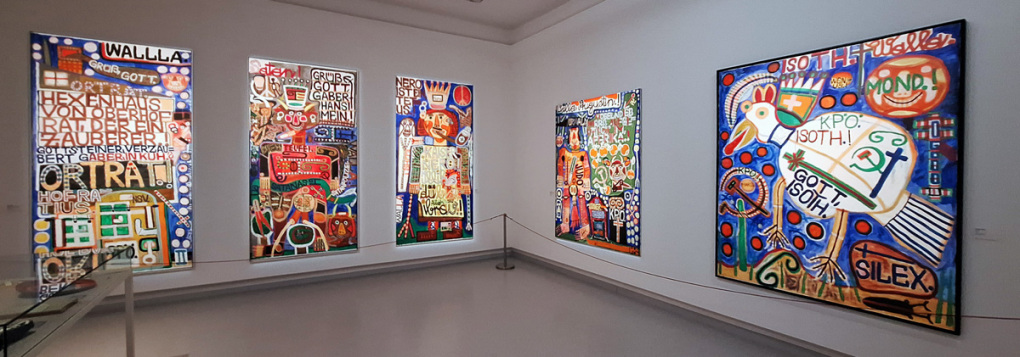 Ausstellungsansicht im Raum von August Walla