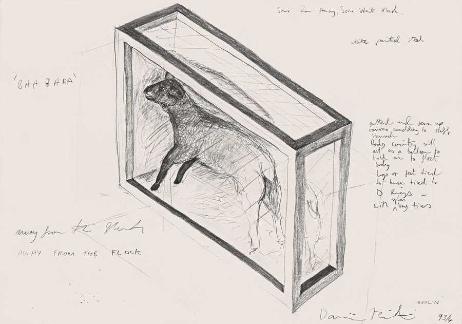 Damien Hirst, Away from the Flock, 1994 © Damien Hirst and Science Ltd. All rights reserved