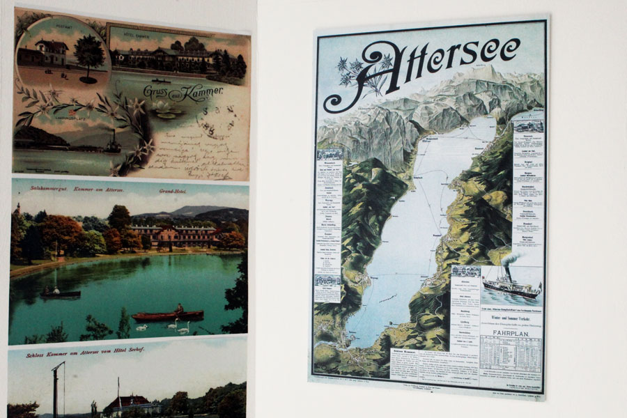 Eine Sammlung von alten Attersee-Ansichtskarten 