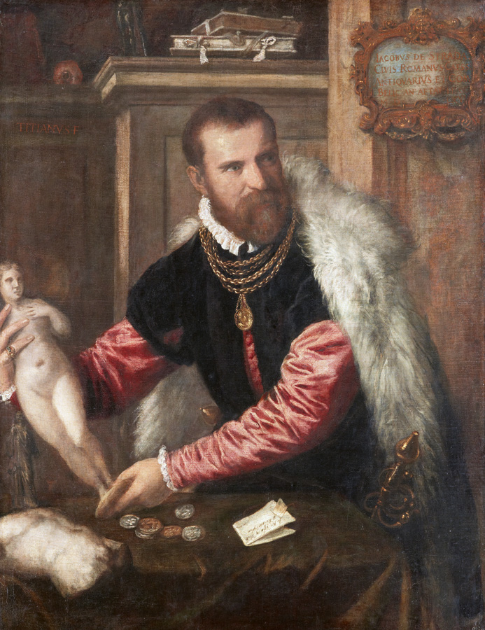 Tiziano Vecellio, genannt Tizian (um 1488–1576), Jacopo Strada, um 1567/68 © Wien, KHM Tiziano Vecellio, genannt Tizian (um 1488–1576), Jacopo Strada, um 1567/68 © Wien, KHM