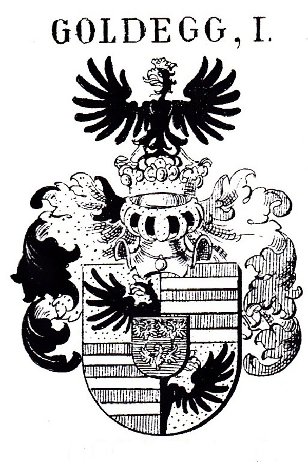 Wappen des Joh. Matthias Prückelmayr, Freiherr von Goldegg